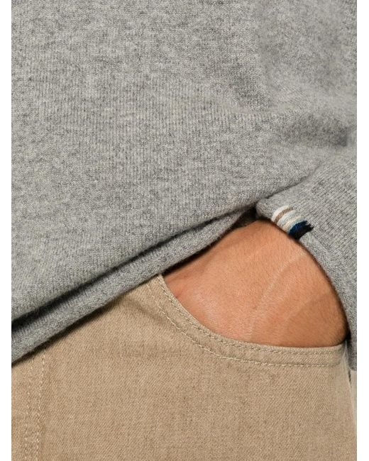 Extreme Cashmere Gray Crew-Neck Long-Sleeve Cashmere Sweater