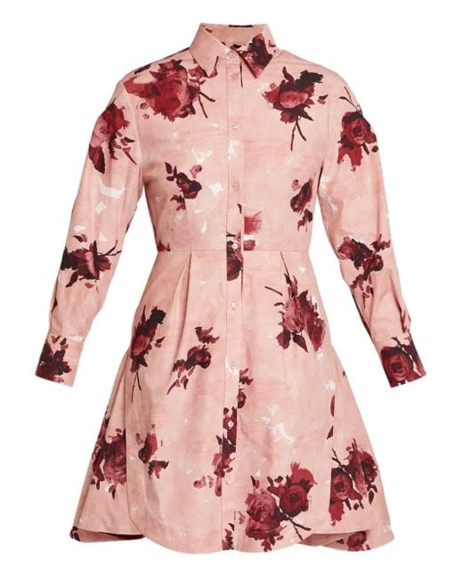 Robe-Chemise À Fleurs Erdem en coloris Pink
