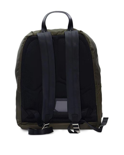 Prada Green Logo-Plaque Backpack for men