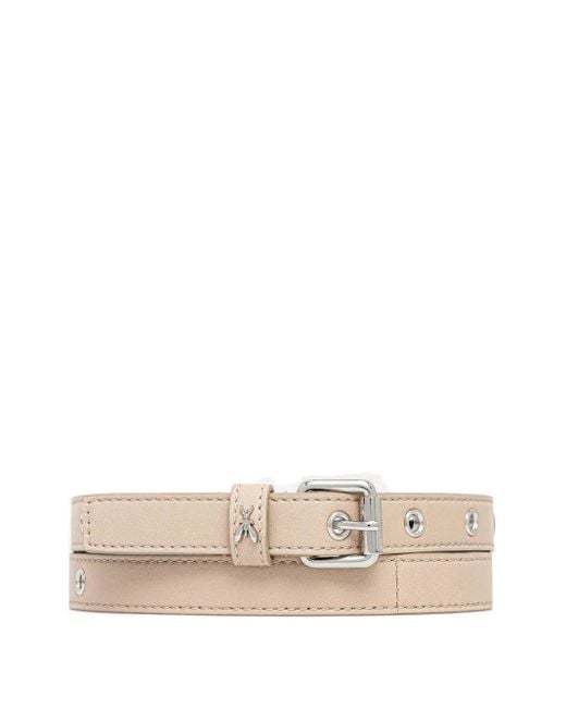Patrizia Pepe Natural Logo-Charm Buckle Belt