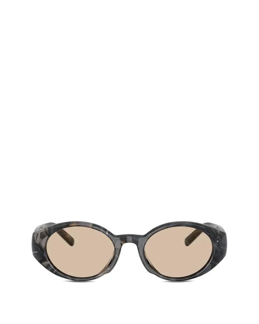 DIESEL Gray Lunettes De Soleil À Monture Ovale