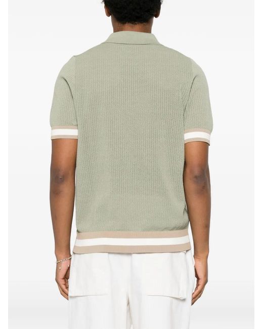 CHE Green Quinn Open-Knit Polo Shirt for men