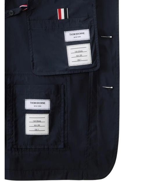 Thom Browne Blue Light Memory Tech Packable Sportcoat for men