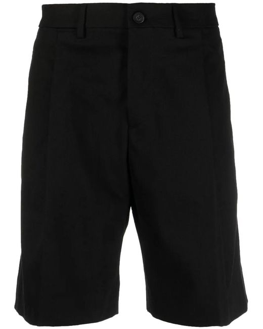 Golden Goose Deluxe Brand Black Tailored Shorts With Unique Patch Detail for men