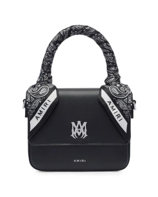 Amiri Black Micro Ma Leather Tote Bag