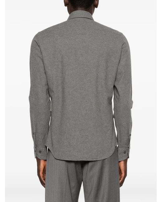 Profuomo Gray Buttoned Shirt for men