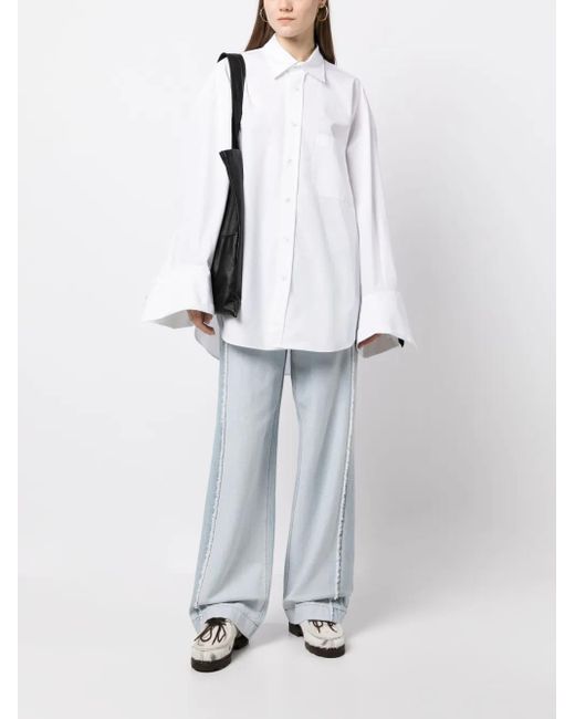 Marina Yee White Oversized String Shirt
