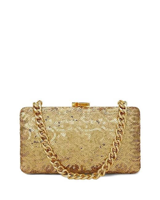 Ralph Lauren Metallic Sequin Chain-Strap Mini Bag