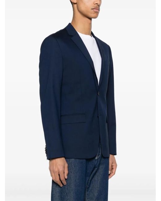 Calvin Klein Blue Single-Breasted Blazer for men