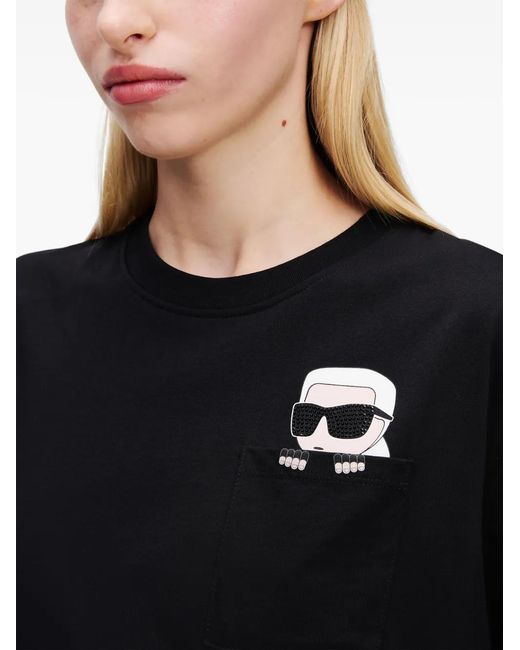 Karl Lagerfeld Black Mc Peakaboo Karlito T-Shirt