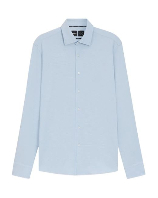 メンズ Boss ロングスリーブ シャツ Blue