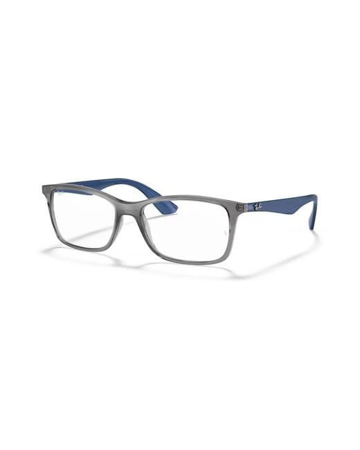 Ray-Ban Brown Rectangle-Frame Glasses