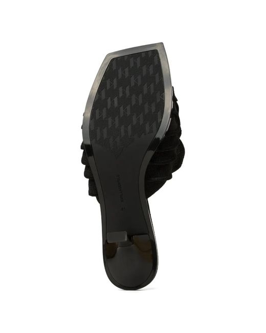 Karl Lagerfeld Black Karmel Hessian Sandals