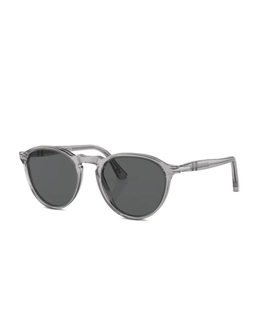 Persol Gray Round-Frame Sunglasses