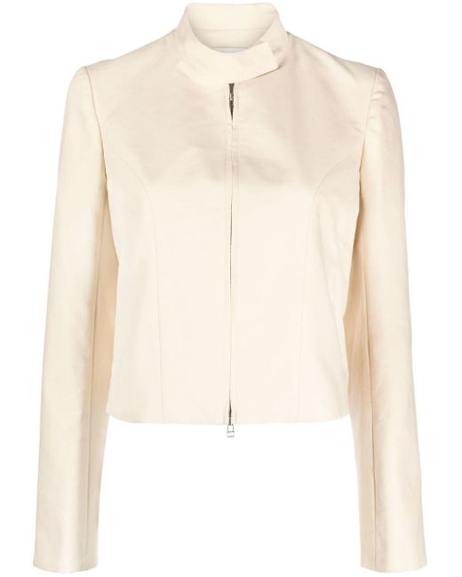 Claudie Pierlot Natural Throat-latch Cropped Jacket