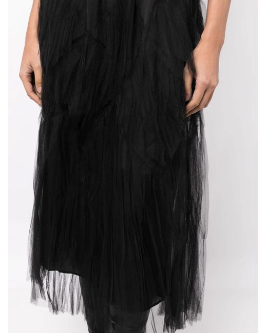 JNBY Black Tulle High-Waist Skirt
