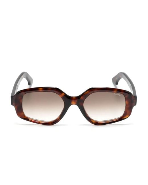 Lapima Brown Elisa Geometric-Frame Glasses