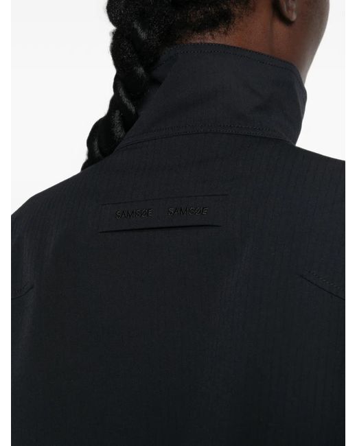 Samsøe & Samsøe Black Sabianca Double-Breasted Belted Jacket