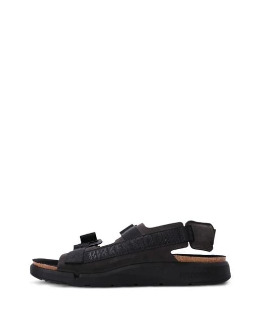 Birkenstock Black Shinjuku Logo-Strap Sandals for men
