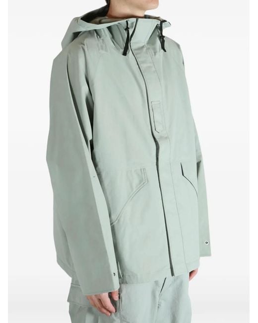 Nanamica Green Hooded Raglan-Sleeve Jacket