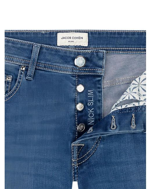 Jacob Cohen Blue Nick Button-Fastening Jeans for men