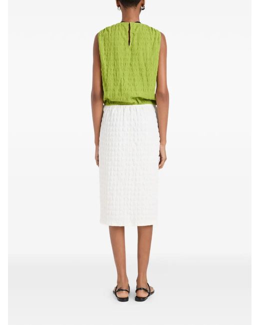 Proenza Schouler Green Bradley Textured Crew-Neck Blouse
