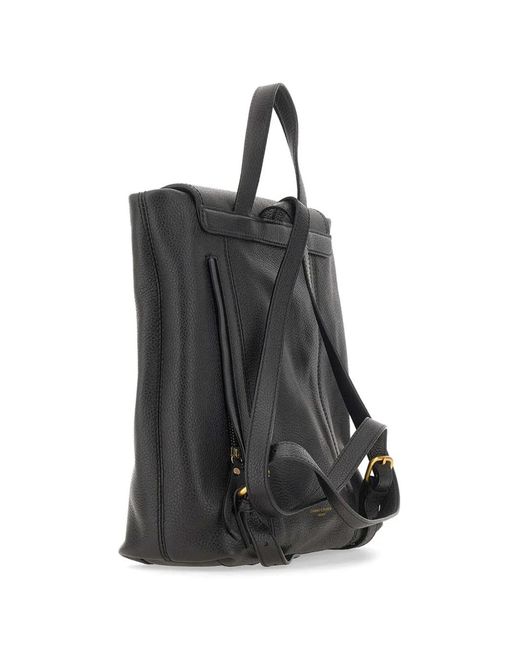 Gianni Chiarini Black Vicky Hammered Leather Backpack