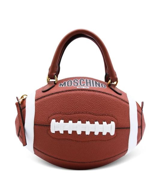 Moschino Red Rugby Ball Shoulder Bag