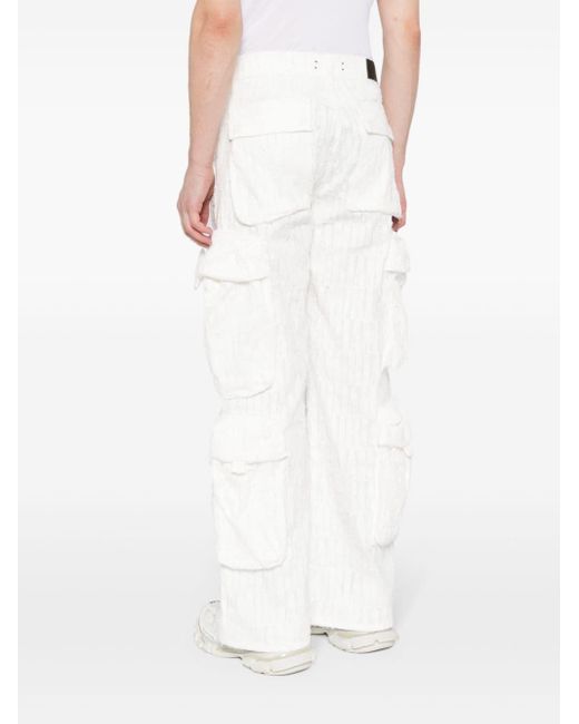 Amiri Wideleg Cargo Pants in White for Men Lyst
