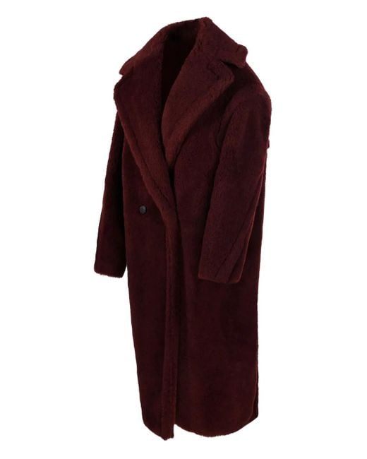 Max Mara Red Teddy Bear Double-Breasted Coat