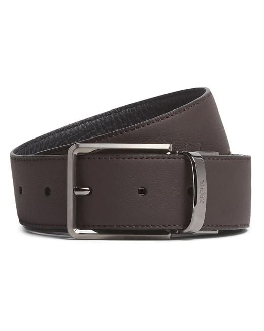 Zegna Black Belts for men