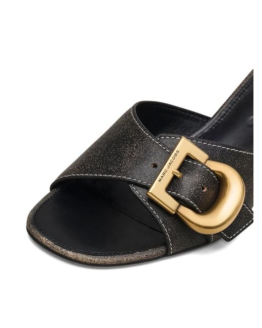 Marc Jacobs White The Doll Buckle Heeled Sandals