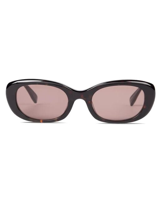 Viktor & Rolf Brown Oval-Frame Sunglasses