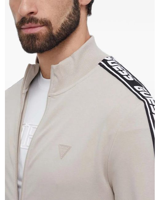 Guess White Zip-Up Sweatshirt for men