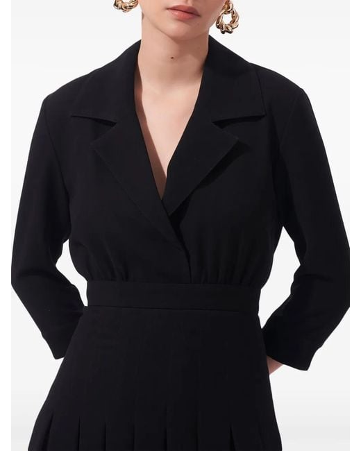 Carolina Herrera Black Pleated Maxi Dress