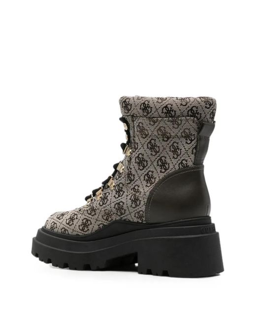 Guess Black Vaney Combat Boots