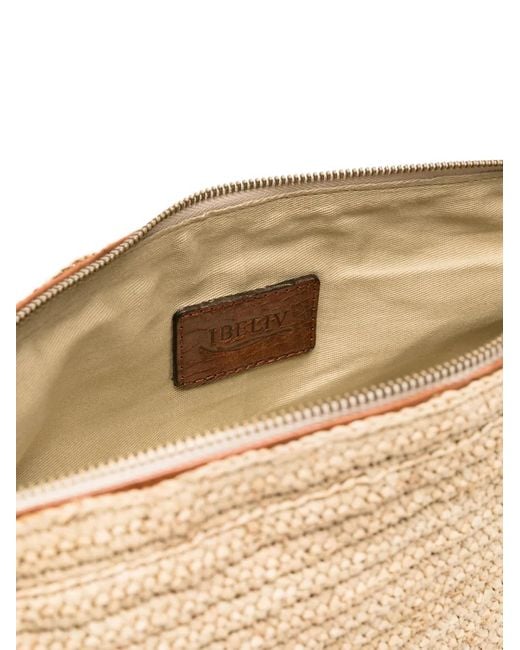 IBELIV White Luna Raffia Tote Bag
