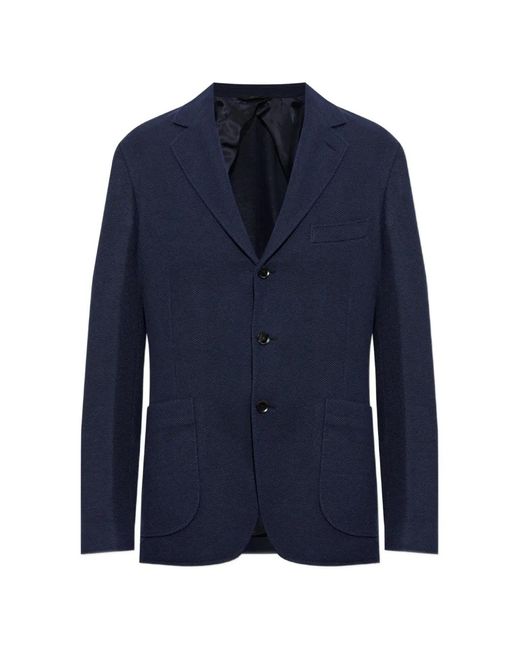 Brioni Blue Notched-Lapel Single-Breasted Blazer for men