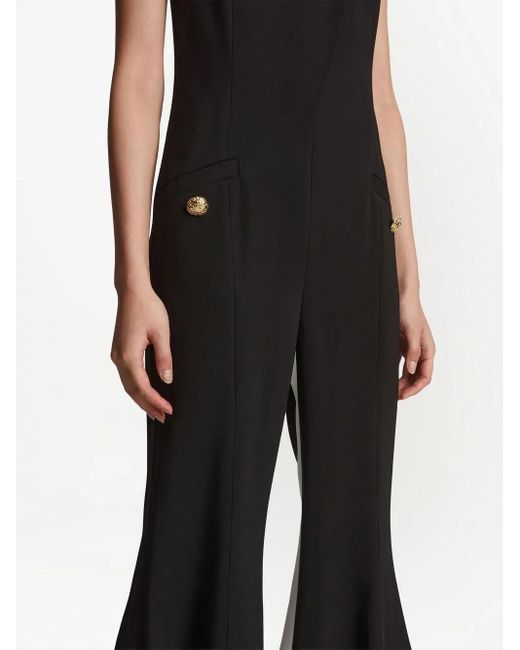Proenza Schouler Black Stripe-Detail Tuxedo Trousers