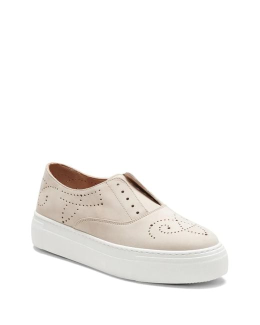 Fratelli Rossetti White Perforated Slip-On Sneakers