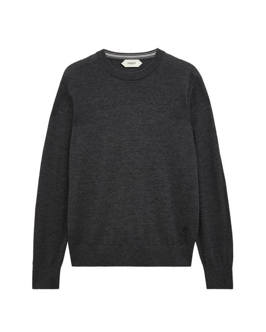 Pringle of Scotland Black Crew Neck Merino Wool Sweater for men