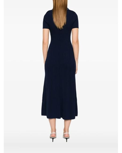 Robe En Maille À Col V Sandro en coloris Blue