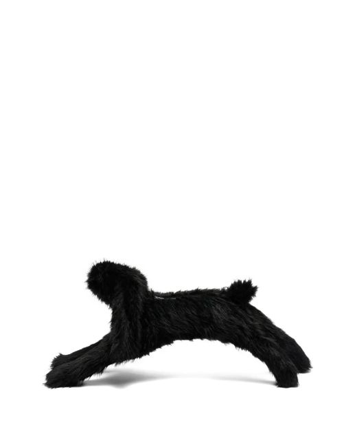 Simone Rocha Black Hare Faux-Fur Crossbody Bag