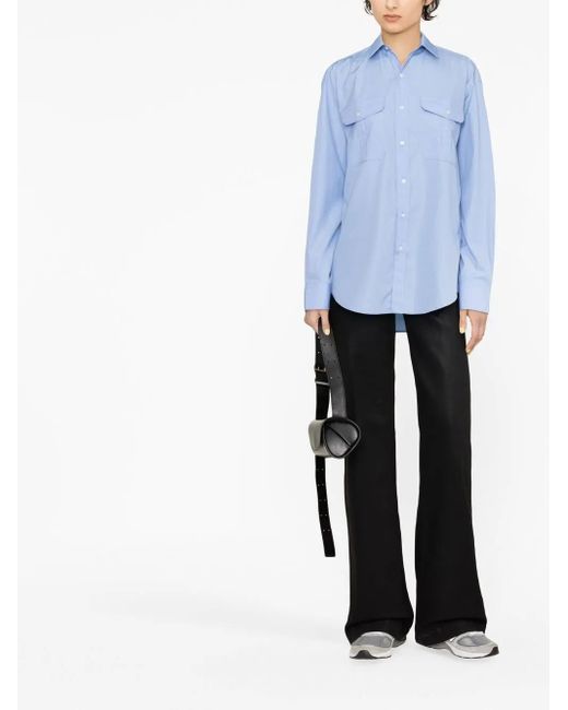 Wardrobe NYC Blue Oversize Cotton Shirt
