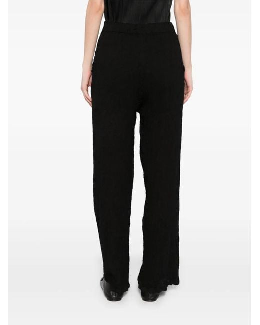 Issey Miyake Black Hose Mit Mesh-Detail
