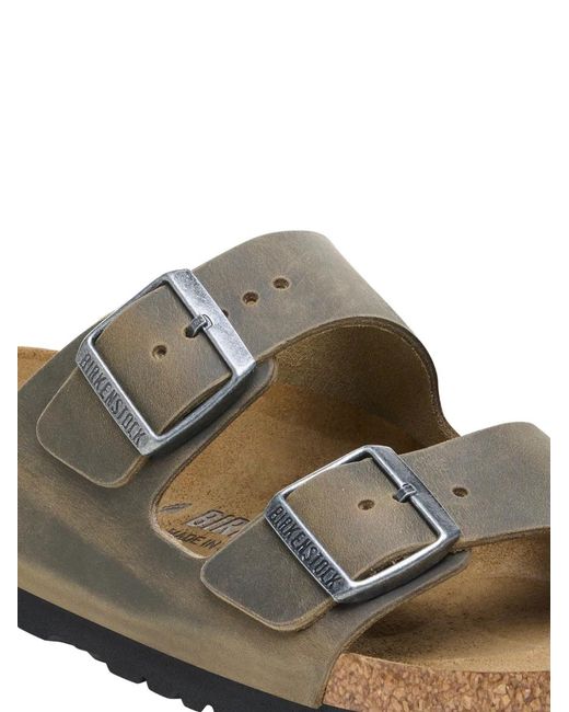 Birkenstock Brown Arizona Buckled Leather Sandals