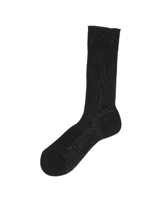 DSquared² Black Logo-Print Ribbed Socks for men