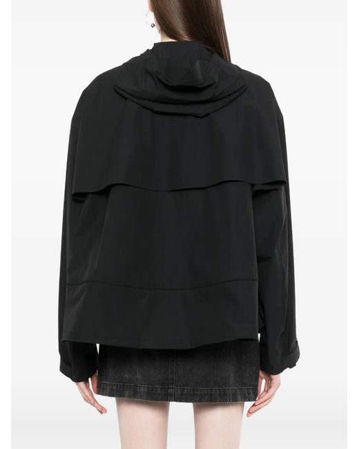 JNBY Black Drawstring-Hem Hooded Jacket