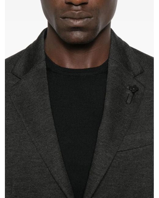 Chaqueta con bolsillo de parche Lardini de hombre de color Black