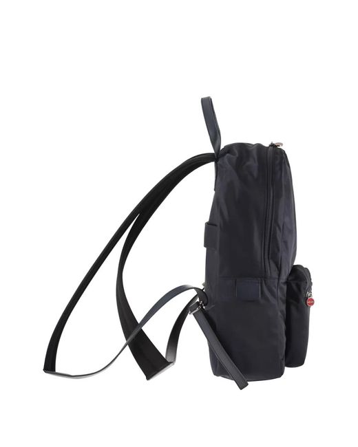 Kiton Blue Logo-Detail Backpack for men